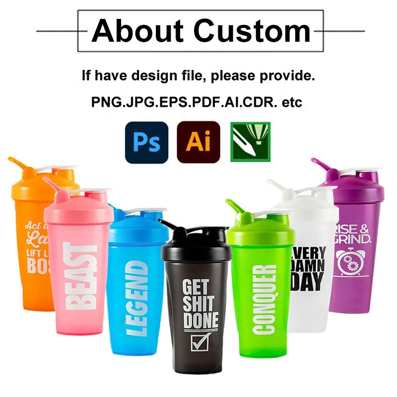 Shaker Bottles | 1000 Pieces Bulk Set
